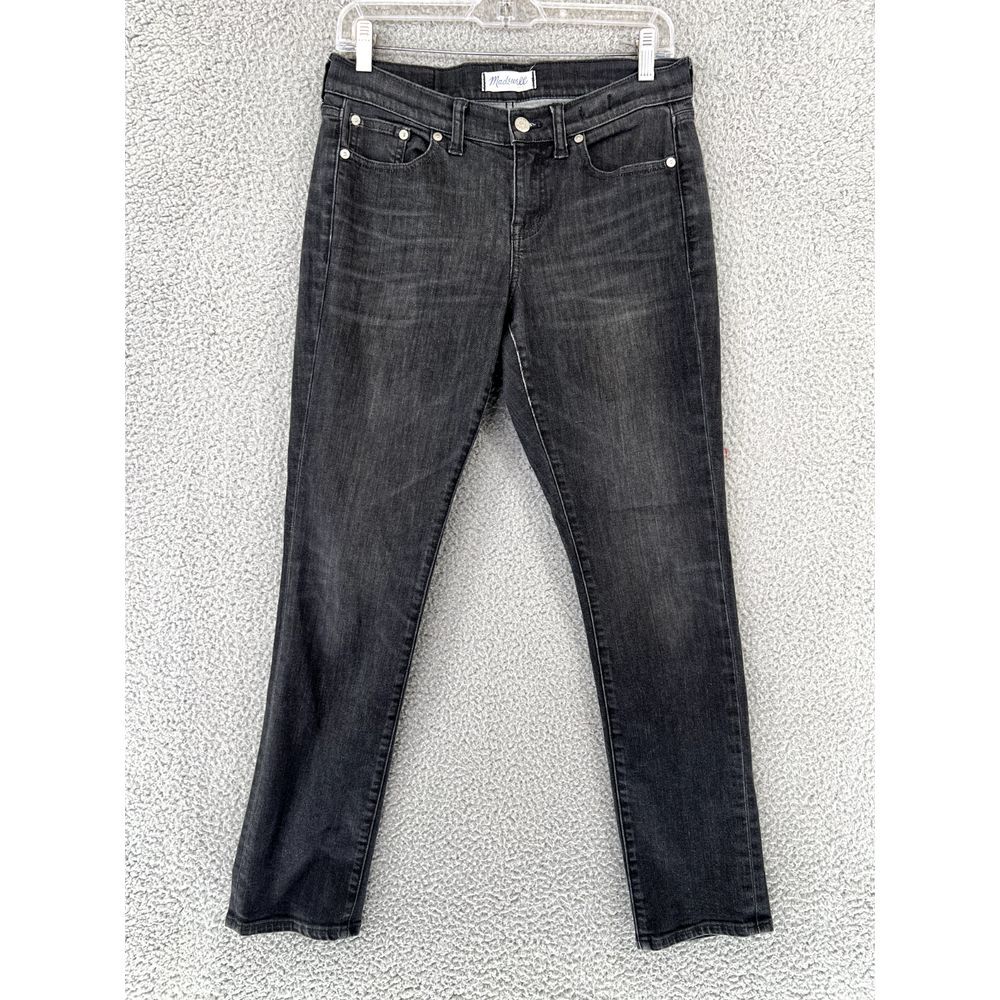 MADEWELL Slim Boyjean Women's 26 Black Soft Stretch Mid-Rise Denim Casual
